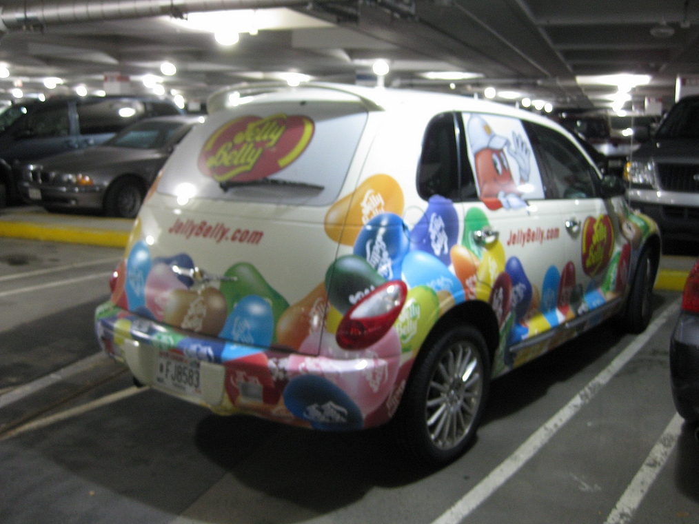 Jelly Belly in parking garage