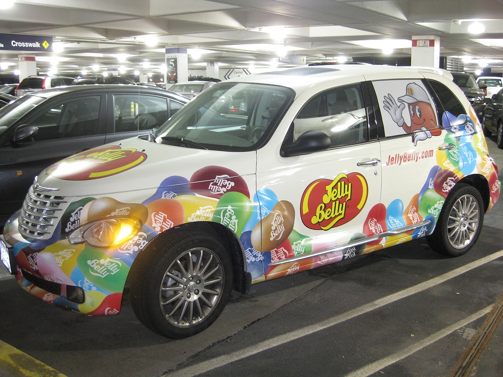 Jelly Belly in parking garage