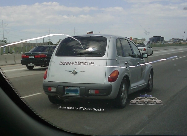 PT Cruiser showing the business Northern Title Co