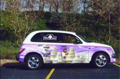 Shaker Baker Wedding Cakes PT Cruiser