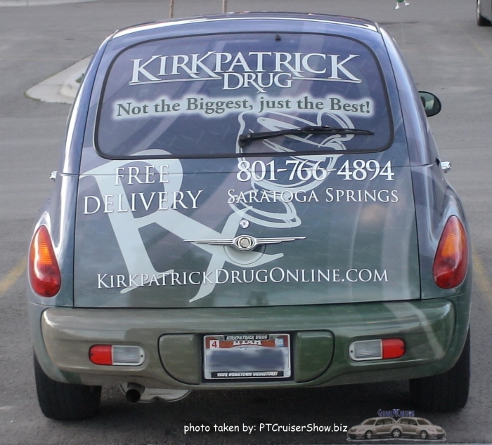 PT Cruiser showing the business Kirkpatrick Drugstore