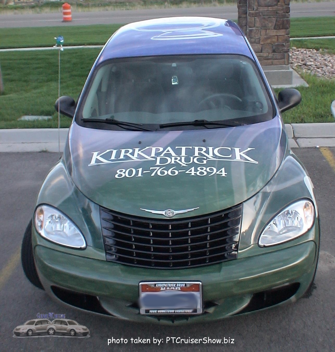 PT Cruiser showing the business Kirkpatrick Drugstore